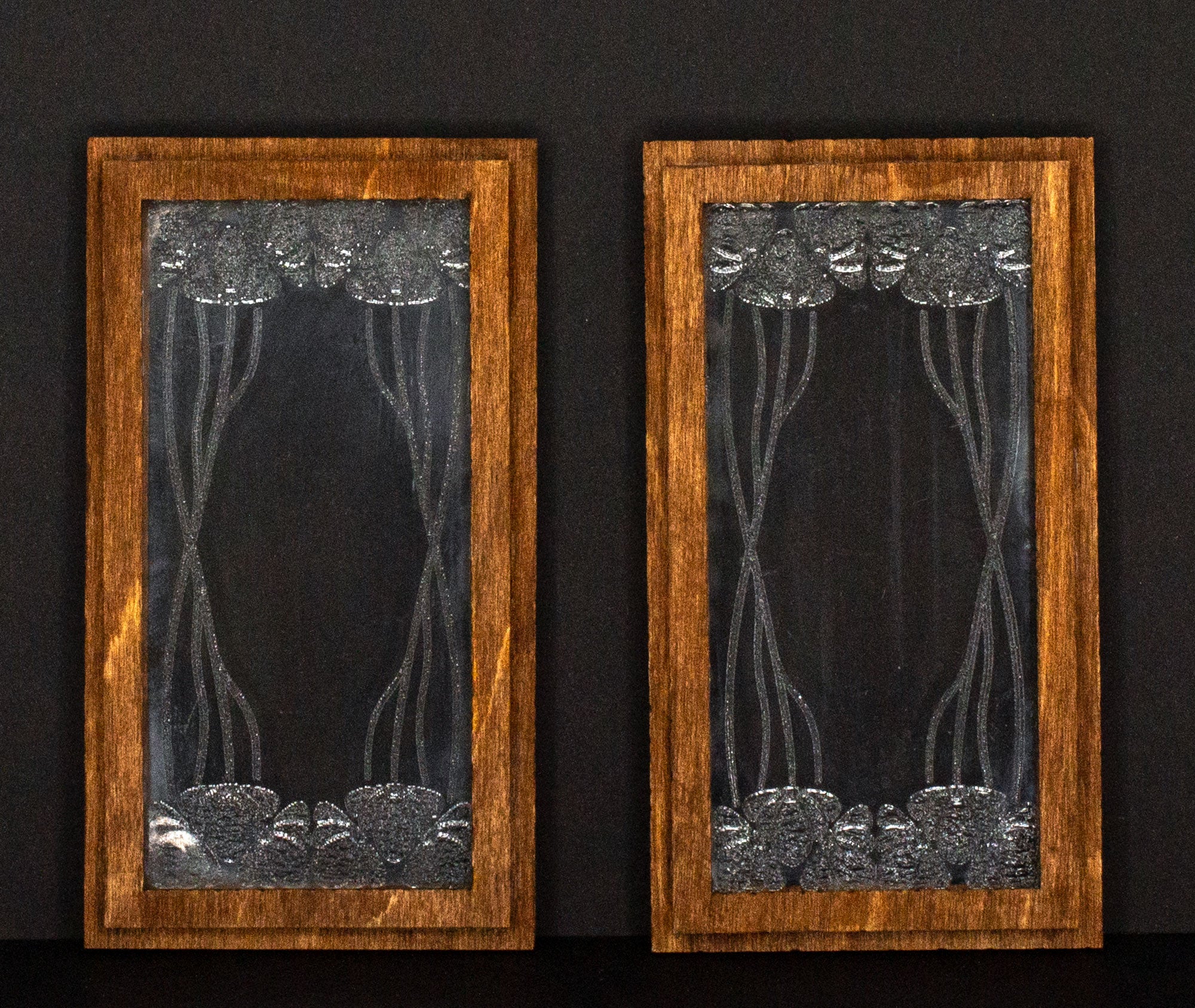 Art Nouveau Style Windows - Set of Two - Unfinished Kit