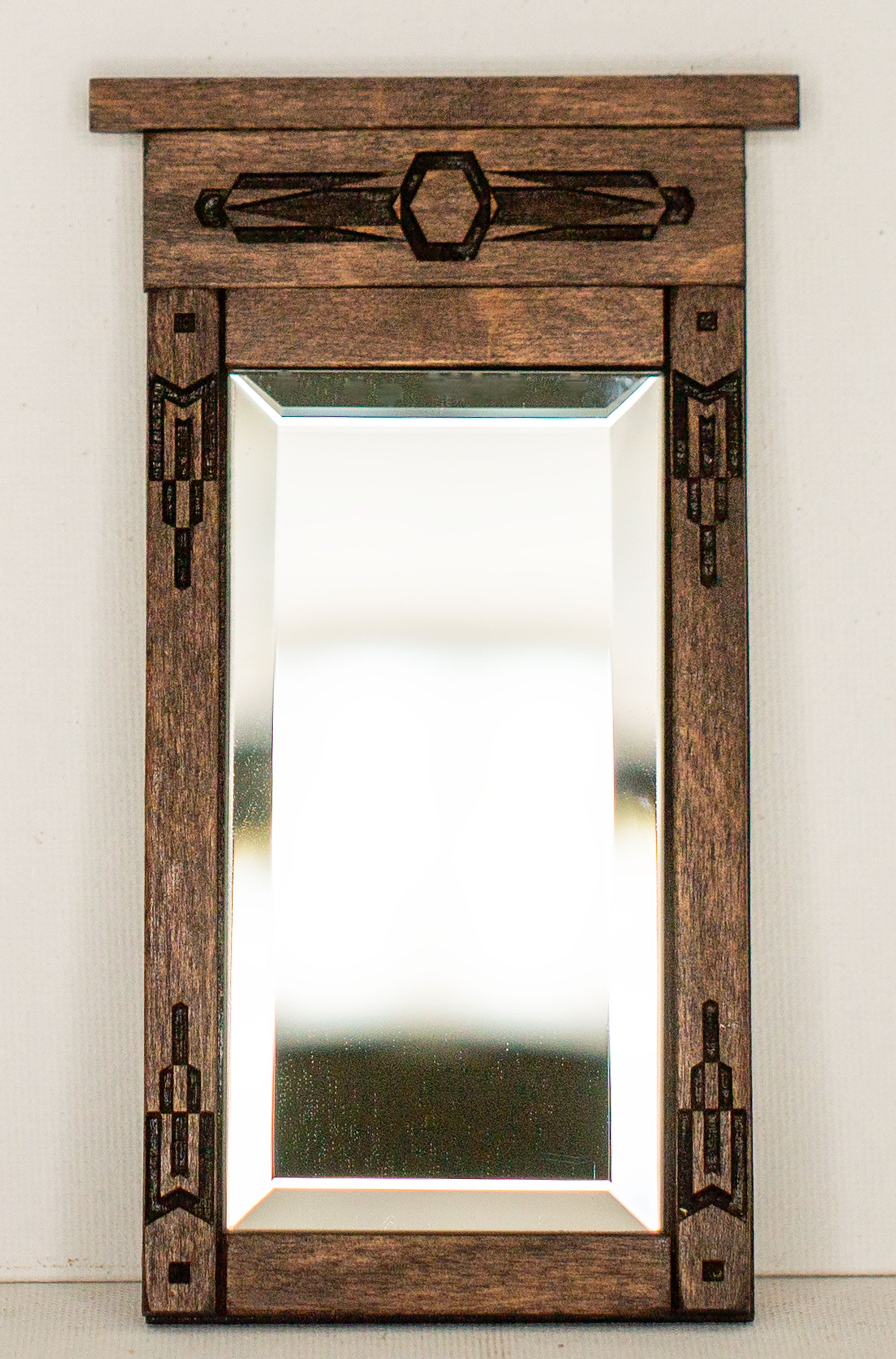 Miniature Arts and Crafts Style Large Mirror - 1 12 Scale Kit