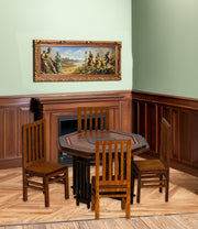 Arts and Crafts Dollhouse Game Table and Chair Set – 1:12 Scale Miniature Furniture Kit