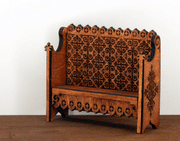Miniature Medieval Gothic Style Settee or Bench - Unfinished Kit - Available in 1 12 and 1 24 Scale