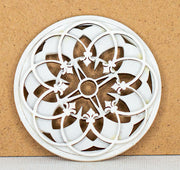 Miniature Gothic Style Round Tracery Window - Style 'A' - 2 1/2 Inch Diameter or 3 1/2 Inch Diameter