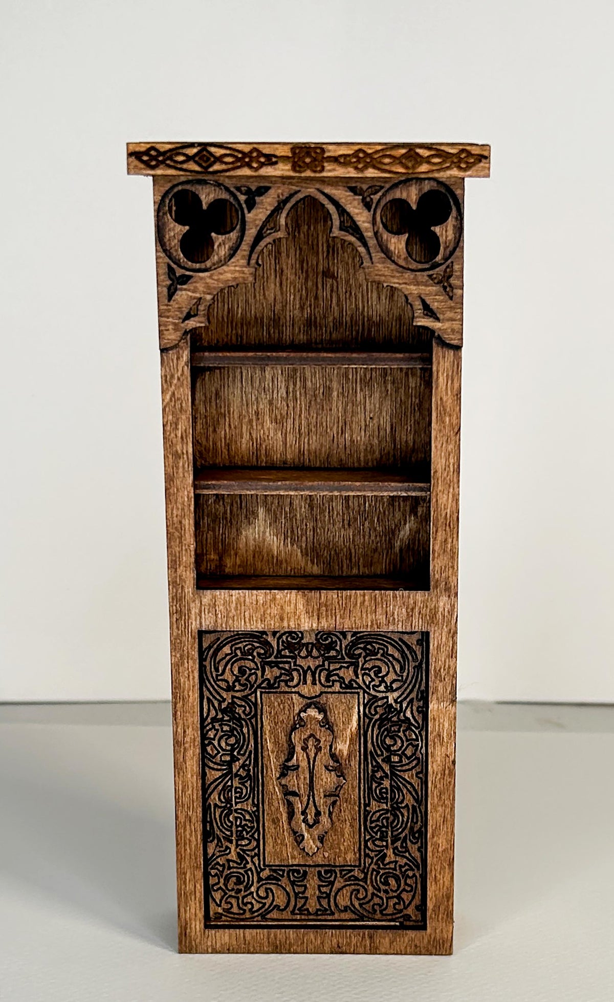 Gothic Bookcase Kit – 1:12 Scale Dollhouse Furniture