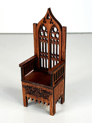 Victorian Gothic Dollhouse Chair Kit – 1:12 Scale Miniature Furniture Kit
