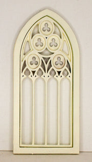 Miniature Gothic Style Arched Tracery Window - Style 'A' - 1-6, 1-12 and 1-24 Scale Options
