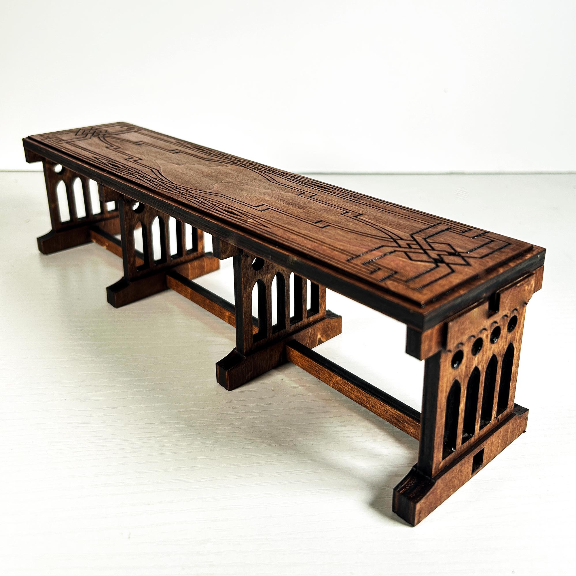 Gothic Dollhouse Banquet Table Kit – 1:12 Scale Medieval Miniature Furniture