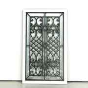 Miniature Leaded Glass Window B – Vintage Style Dollhouse Window