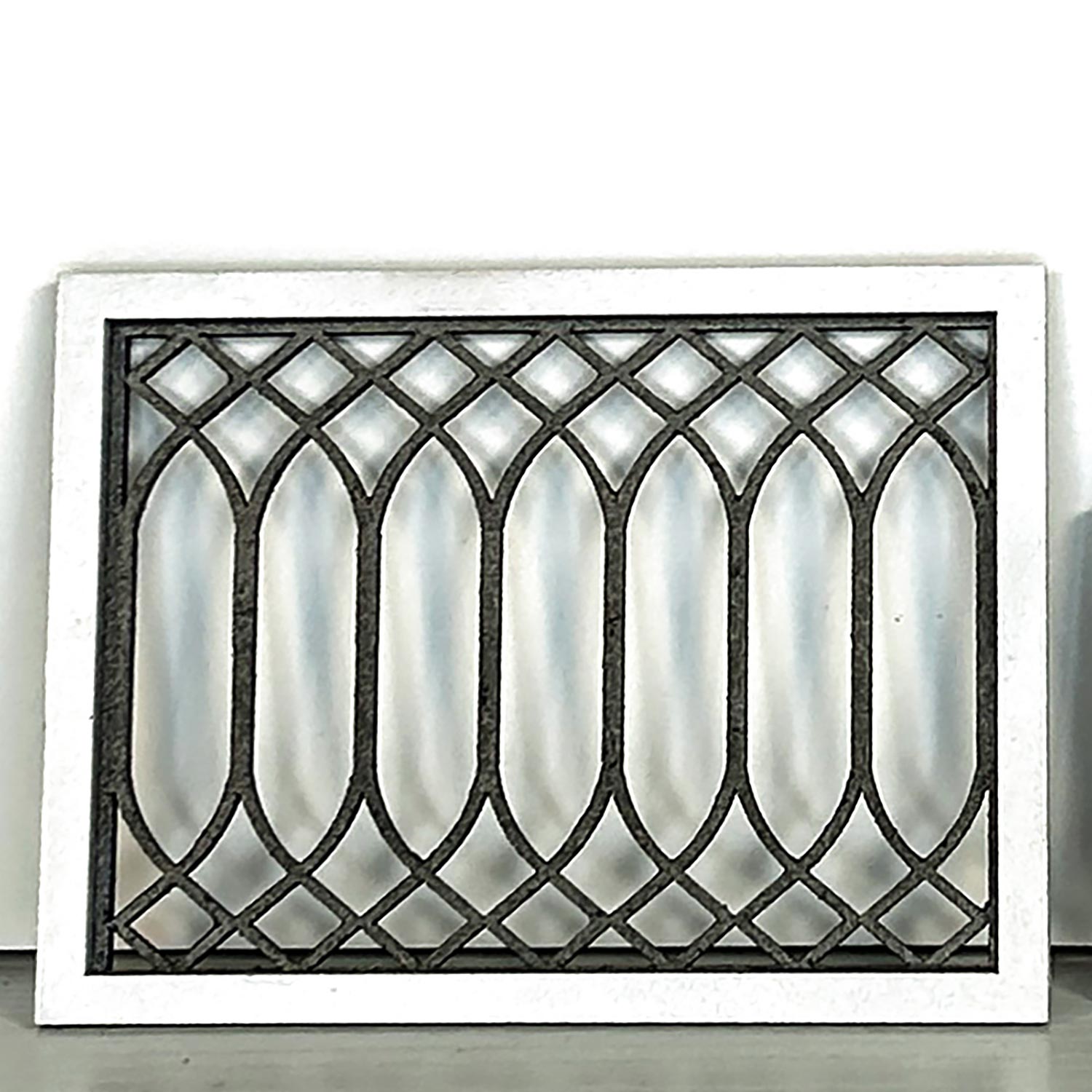 Laser Cut Wood Leaded Glass Style Window – Miniature Dollhouse Window