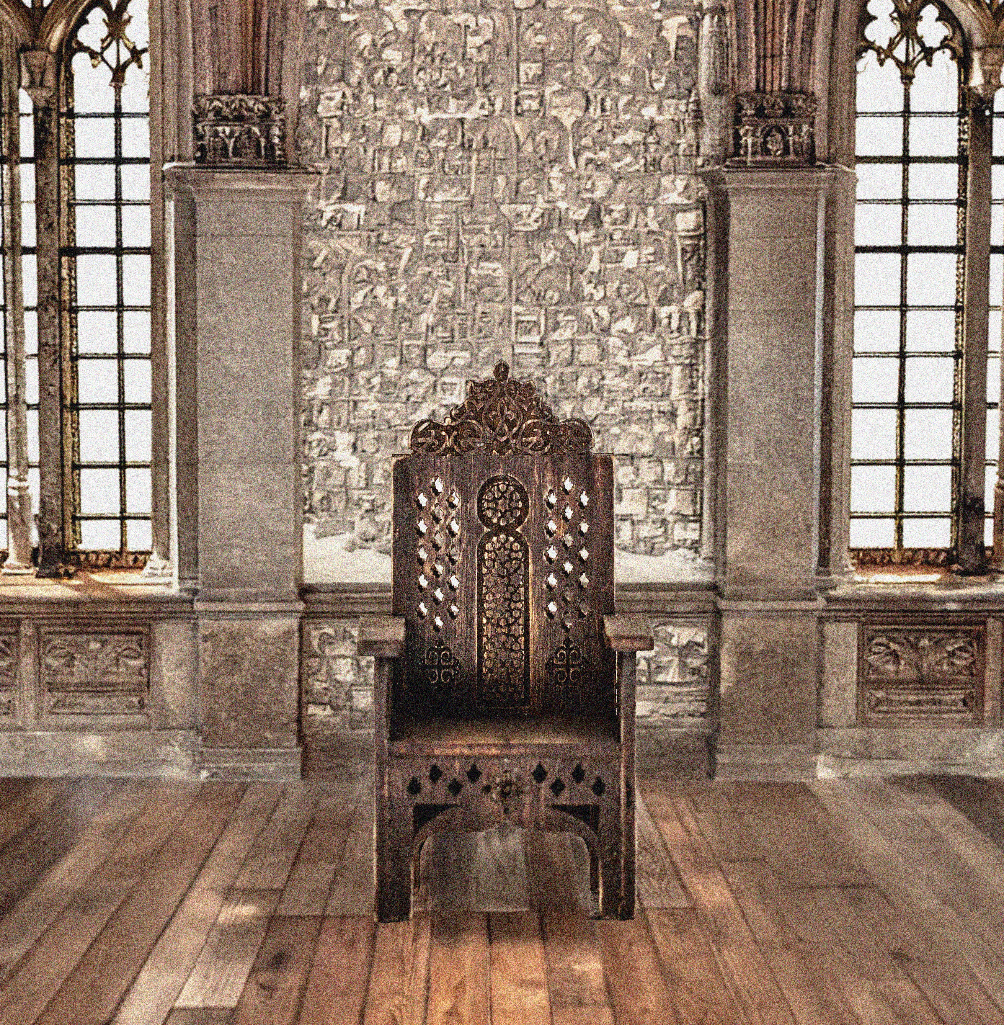 Moghul Style Miniature Armchair Kit – 1:12 & 1:24 Scale Dollhouse Furniture – Laser Cut Wood Kit
