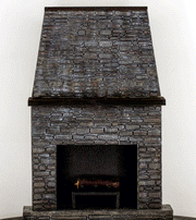 Miniature Large Stone Fireplace - 1 12 or 1 24 Scale Kit