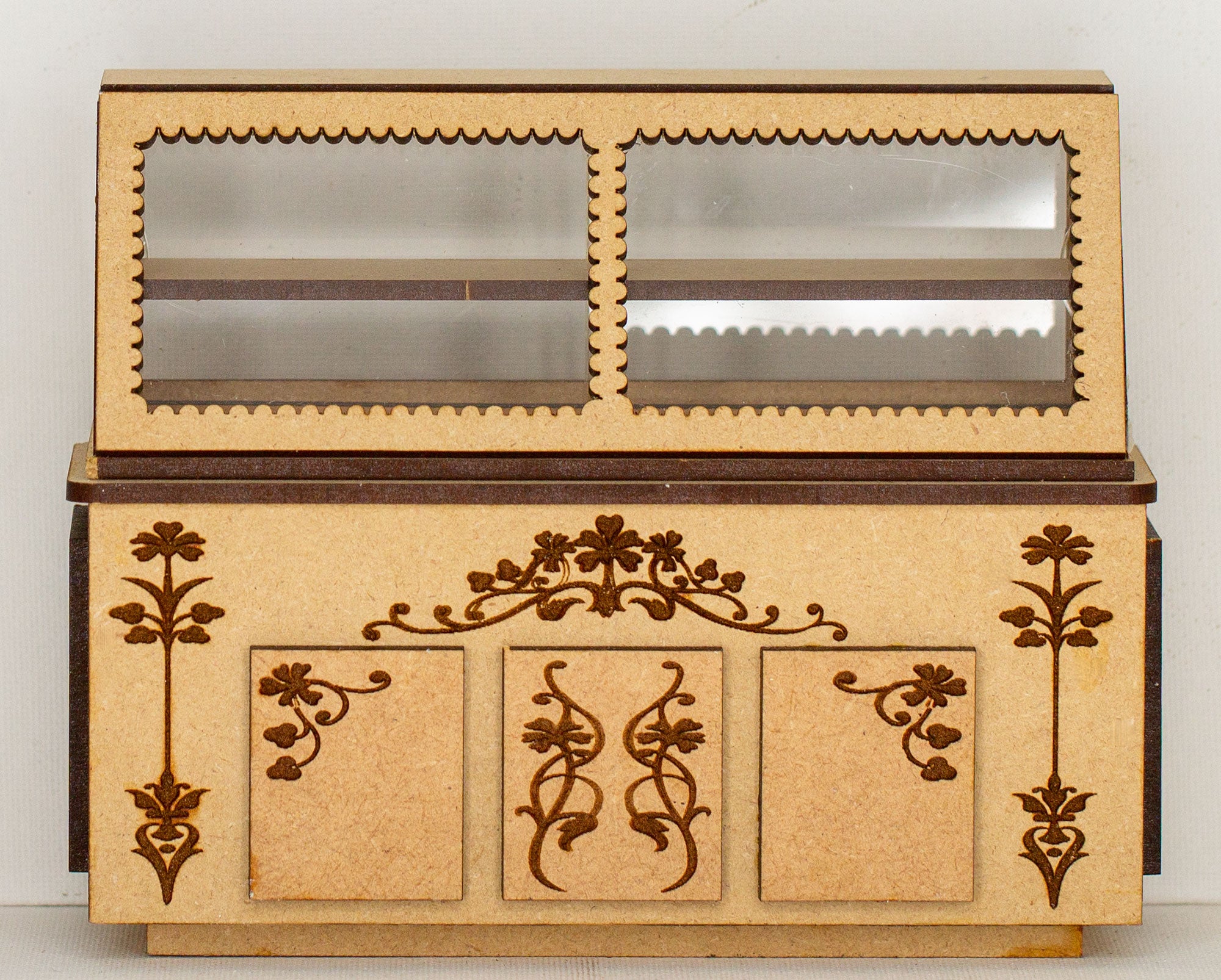 Miniature Engraved Standing Bakery Display Case - 1 12 Scale Kit