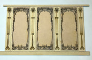 Art Nouveau Dollhouse Wainscoting Kit – 1:12 Scale Miniature Wall Paneling